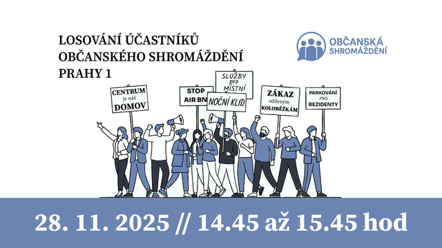 Losování účastníků občanského shromáždění Prahy 1